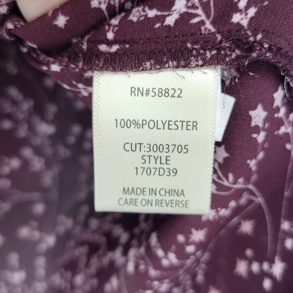 Max Studio Smocked Cuff Long Sleeve Mock Neck Top Blouse Size Small - Picture 6 of 7